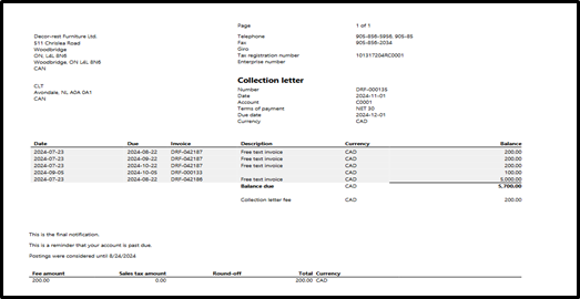 Courier Collection Note Understanding Collection Letters in Dynamics 365 Finance An Overview ...