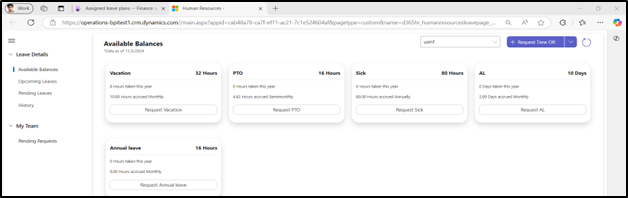 Human Resource App for Leave and Absence in Dynamics 365