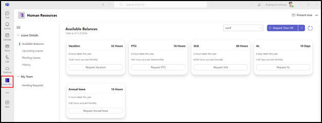 Human Resource App for Leave and Absence in Dynamics 365