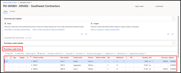 Purchase Order Summary in D365 | Efficient Procurement Tracking